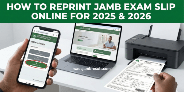 How to Reprint JAMB Exam Slip Online for 2025 and 2026